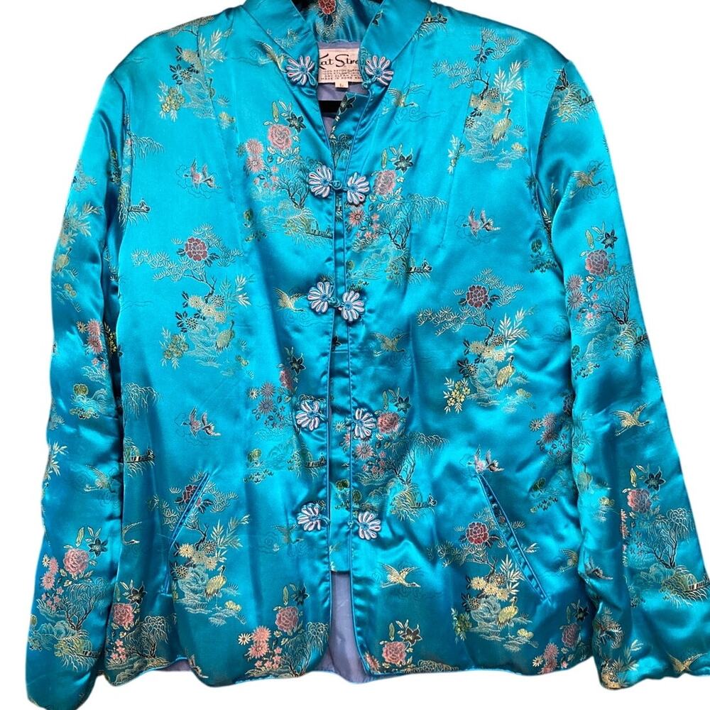 Embroidered Kat Street Kimono Authentic Vintage Hong Kong Large